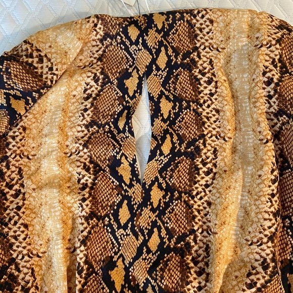 Joie Bethwyn C Snake-Print Crepe de Chine Wrap Dress NWT Sz S - Picture 5 of 16